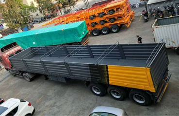 3轴40吨侧帘半挂车